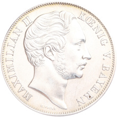 Монета 1 талер 1855 года Бавария «Реставрация Колонны Мадонны в Мюнхене» (реверс)