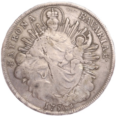 Монета 1 талер 1756 года Бавария (аверс)