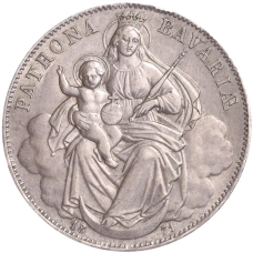Монета 1 талер 1871 года Бавария (аверс)