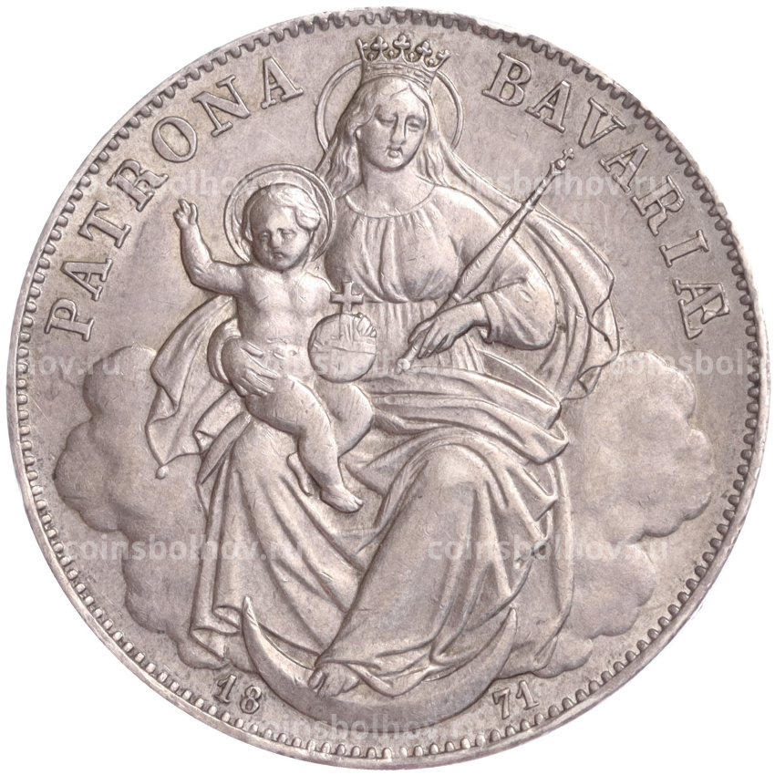 Монета 1 талер 1871 года Бавария