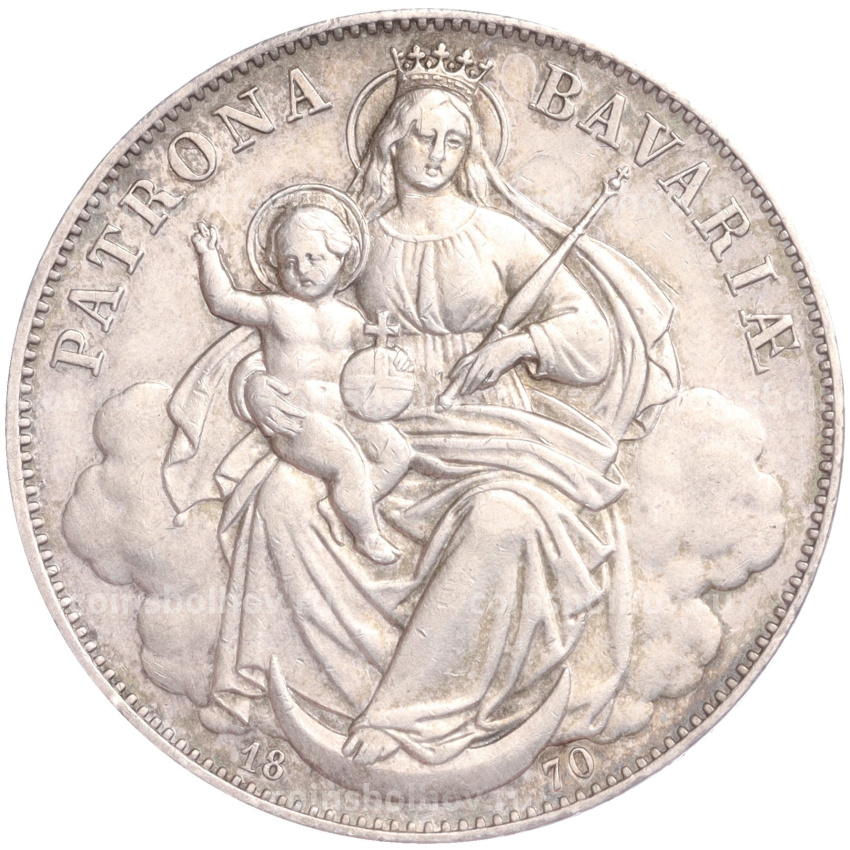 Монета 1 талер 1870 года Бавария