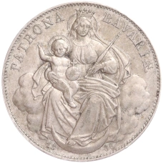 Монета 1 талер 1866 года Бавария (аверс)