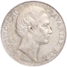 Монета 1 талер 1866 года Бавария (реверс)