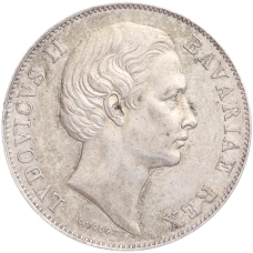 Монета 1 талер 1866 года Бавария (реверс)