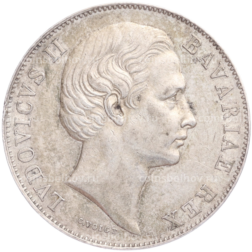 Монета 1 талер 1866 года Бавария (вид 2)