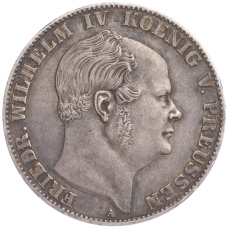 Монета 1 союзный талер 1859 года A Пруссия (аверс)