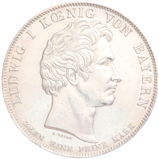 Монета 1 талер 1832 года Бавария «Князь Отто Баварский Первый король Греции» (реверс)