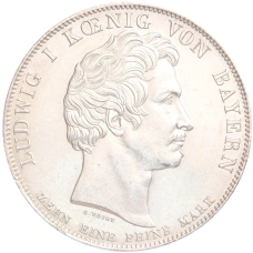 Монета 1 талер 1832 года Бавария «Князь Отто Баварский Первый король Греции» (реверс)