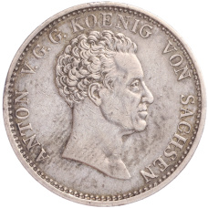 Монета 1 талер 1828 года Саксония (аверс)