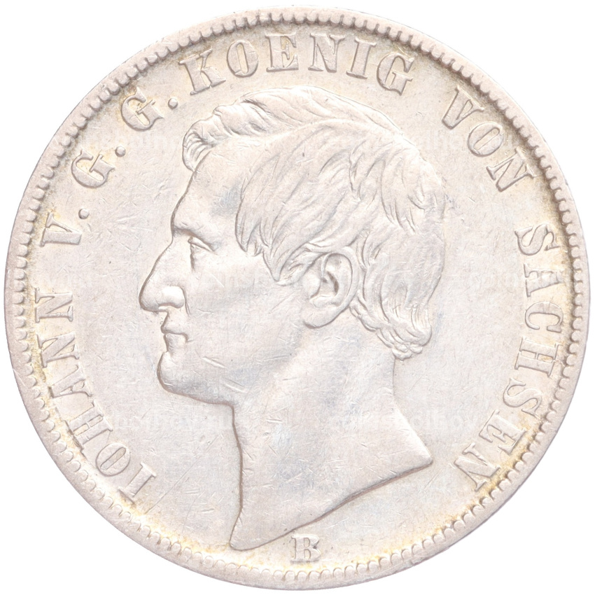 Монета 1 талер 1871 года B Саксония