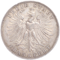 Монета 1 талер 1862 года Франкфурт «Немецкий фестиваль стрельбы» (реверс)