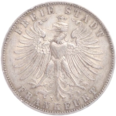 Монета 1 талер 1862 года Франкфурт «Немецкий фестиваль стрельбы» (реверс)