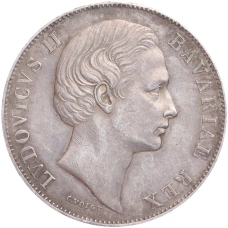 Монета 1 талер 1869 года Бавария (реверс)