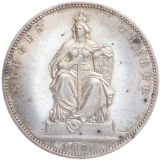 Монета 1 талер 1871 года A Пруссия «Победа во Франко-прусской войне» (аверс)