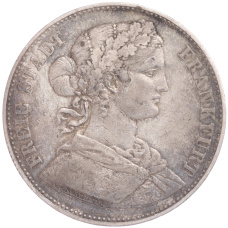 Монета 1 союзный талер 1862 года Франкфурт (аверс)