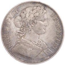 Монета 1 союзный талер 1862 года Франкфурт (аверс)