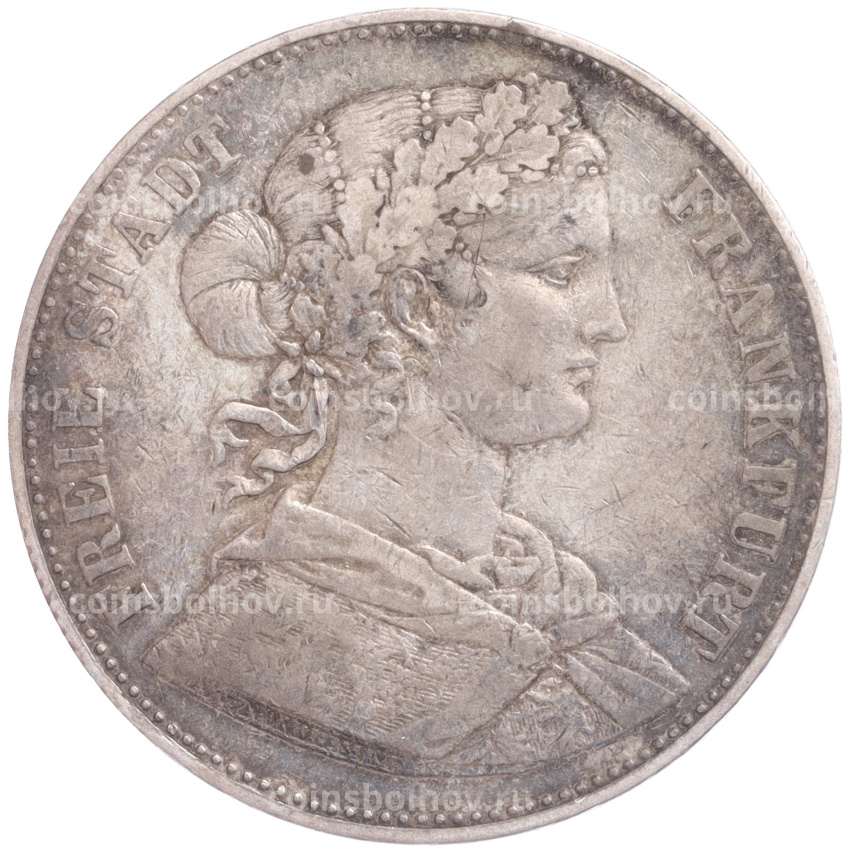 Монета 1 союзный талер 1862 года Франкфурт