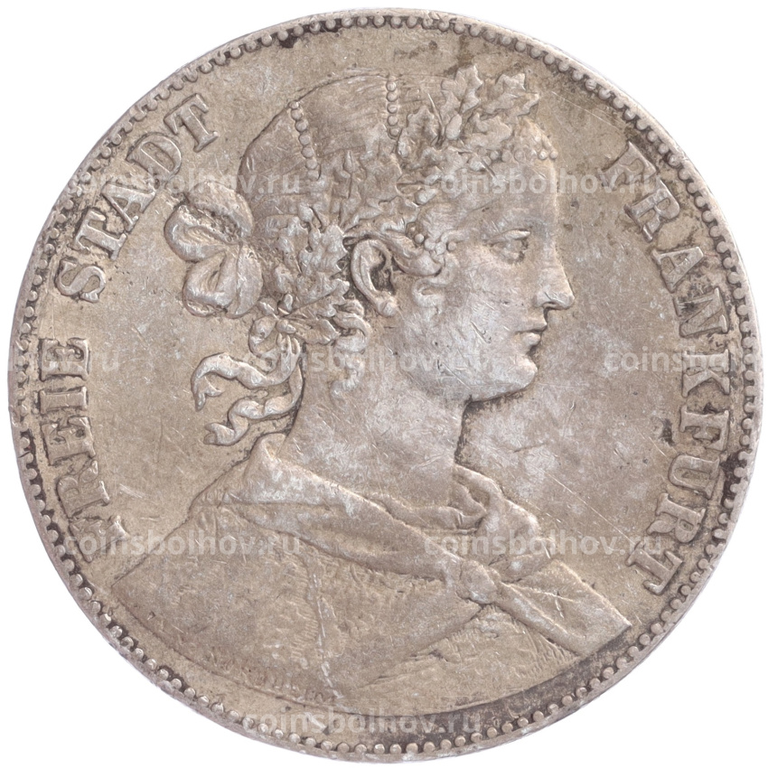 Монета 1 союзный талер 1860 года Франкфурт