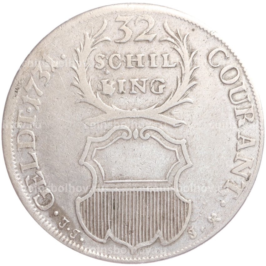 Монета 32 шиллинга 1731 года Гамбург