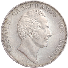 Монета 2 талера 1844 года Баден «Монумент Карла Фридриха» (реверс)