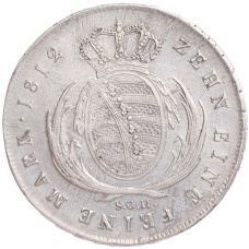 Монета 1 талер 1812 года Саксония (реверс)