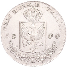 Монета 1/3 талера 1800 года A Пруссия (реверс)