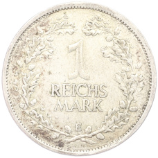 Монета 1 рейхсмарка 1925 года E Германия (аверс)