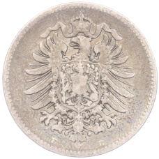 Монета 1 марка 1880 года Е Германия (реверс)