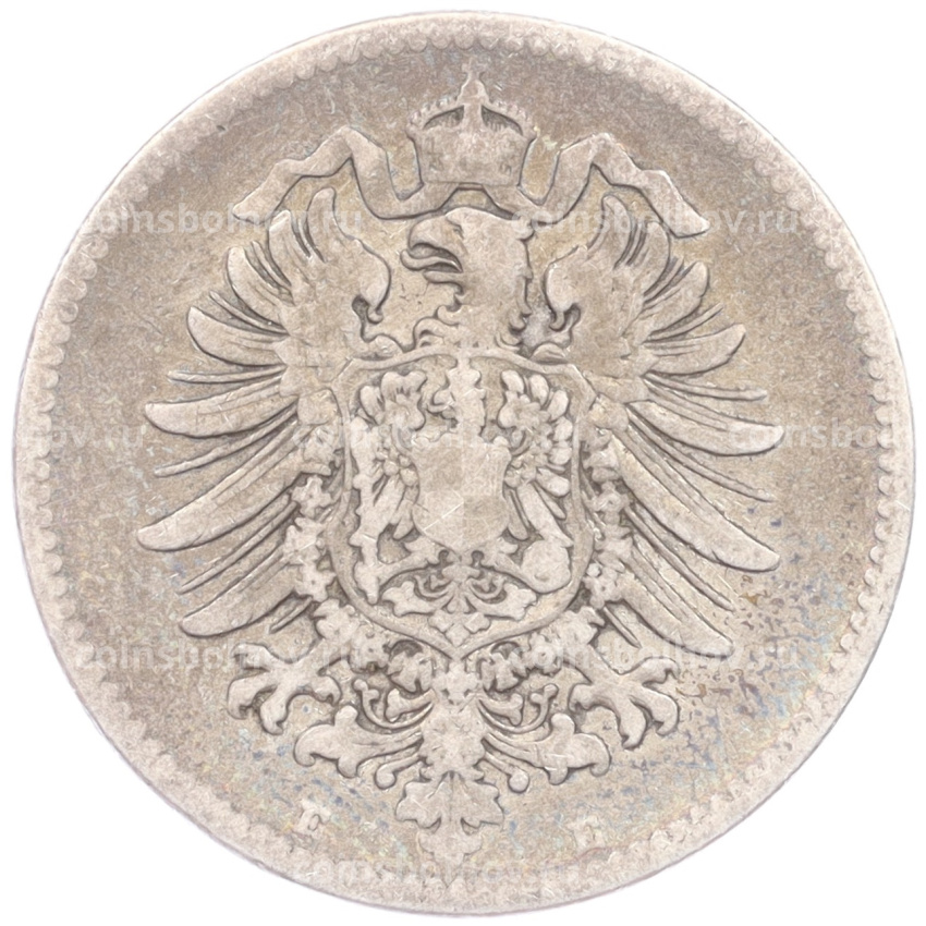 Монета 1 марка 1880 года Е Германия (вид 2)