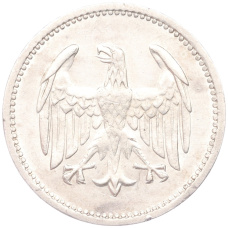 Монета 1 марка 1924 года A Германия (реверс)