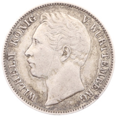 Монета 1/2 гульдена 1864 года Вюртемберг (реверс)