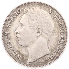 Монета 1/2 гульдена 1864 года Вюртемберг (реверс)