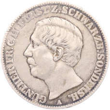 Монета 1 талер 1859 года A  Шварцбург-Зондерсгаузен (аверс)