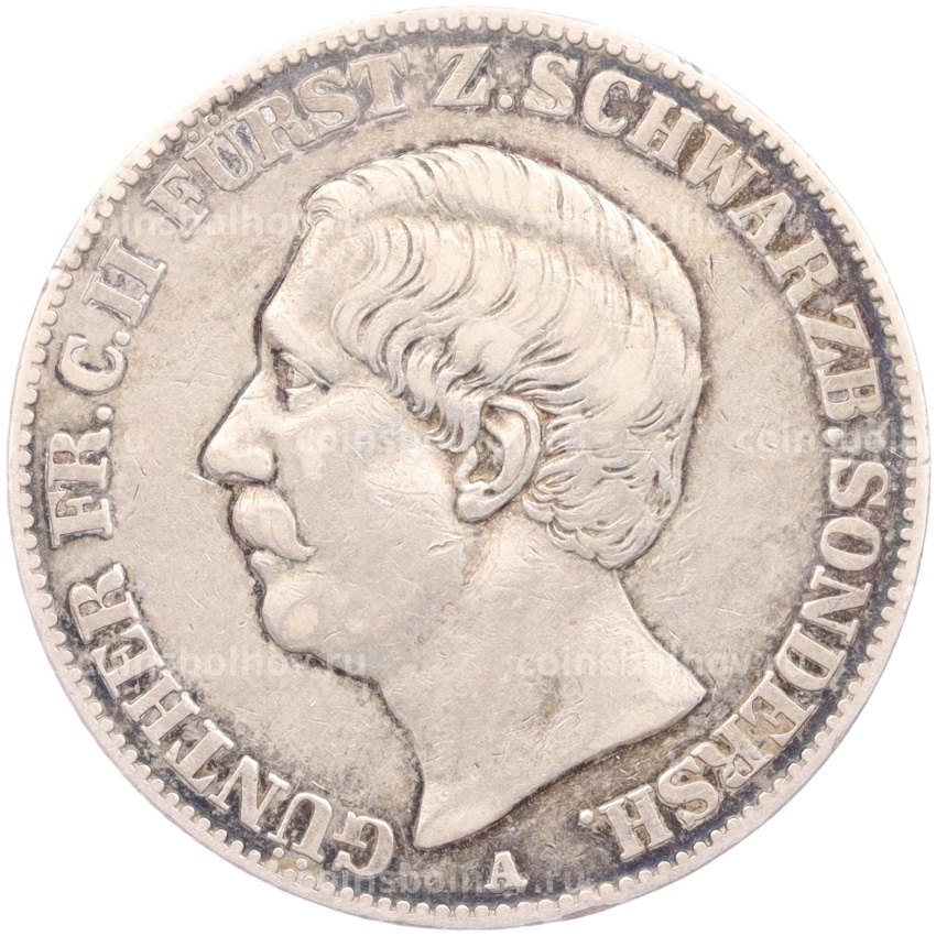 Монета 1 талер 1859 года A  Шварцбург-Зондерсгаузен