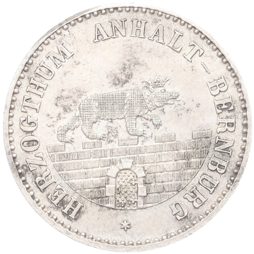 Монета 1/6 талера 1862 года A Ангальт-Бернбург