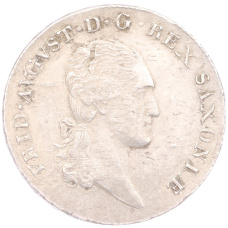 Монета 1/6 талера 1809 года Саксония (аверс)