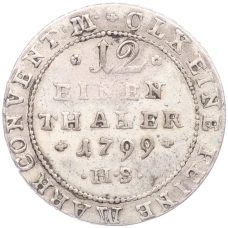 Монета 1/12 талера 1799 года Ангальт-Бернбург (реверс)