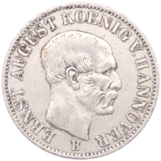 Монета 1/12 талера 1851 года B Ганновер (аверс)