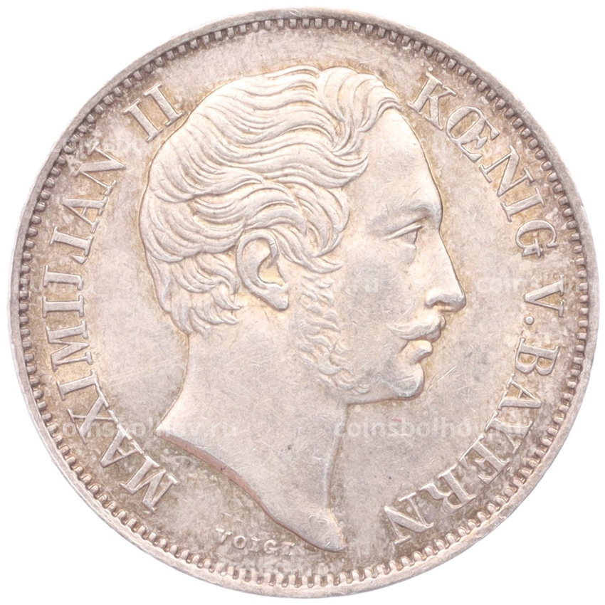 Монета 1/2 гульдена 1864 года Бавария