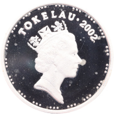 Монета 5 тала 2002 года Токелау «Последний выпуск Португальского эскудо» (реверс)