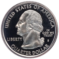 Монета 1/4 доллара (25 центов) 2000 года S США «Штаты и территории — Вирджиния» (реверс)