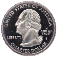 Монета 1/4 доллара (25 центов) 2000 года S США «Штаты и территории — Массачусетс» (реверс)