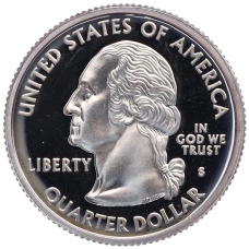 Монета 1/4 доллара (25 центов) 2000 года S США «Штаты и территории — Нью-Гемпшир» (реверс)
