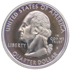 Монета 1/4 доллара (25 центов) 1999 года S США «Штаты и территории — Коннектикут» (реверс)