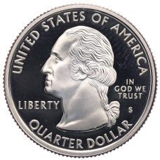 Монета 1/4 доллара (25 центов) 1999 года S США «Штаты и территории — Джорджия» (реверс)