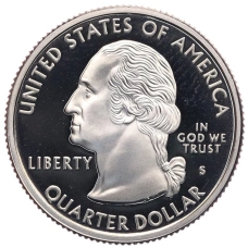 Монета 1/4 доллара (25 центов) 1999 года S США «Штаты и территории — Джорджия» (реверс)