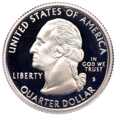 Монета 1/4 доллара (25 центов) 1999 года S США «Штаты и территории — Нью-Джерси» (реверс)