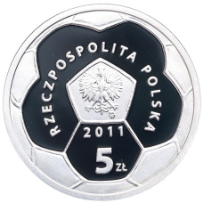 Монета 5 злотых 2011 года Польша «Польские футбольные клубы — Полония Варшава» (реверс)