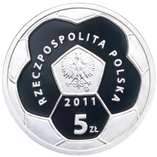 Монета 5 злотых 2011 года Польша «Польские футбольные клубы — Полония Варшава» (реверс)