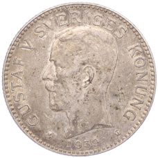 Монета 2 кроны 1939 года Швеция (аверс)